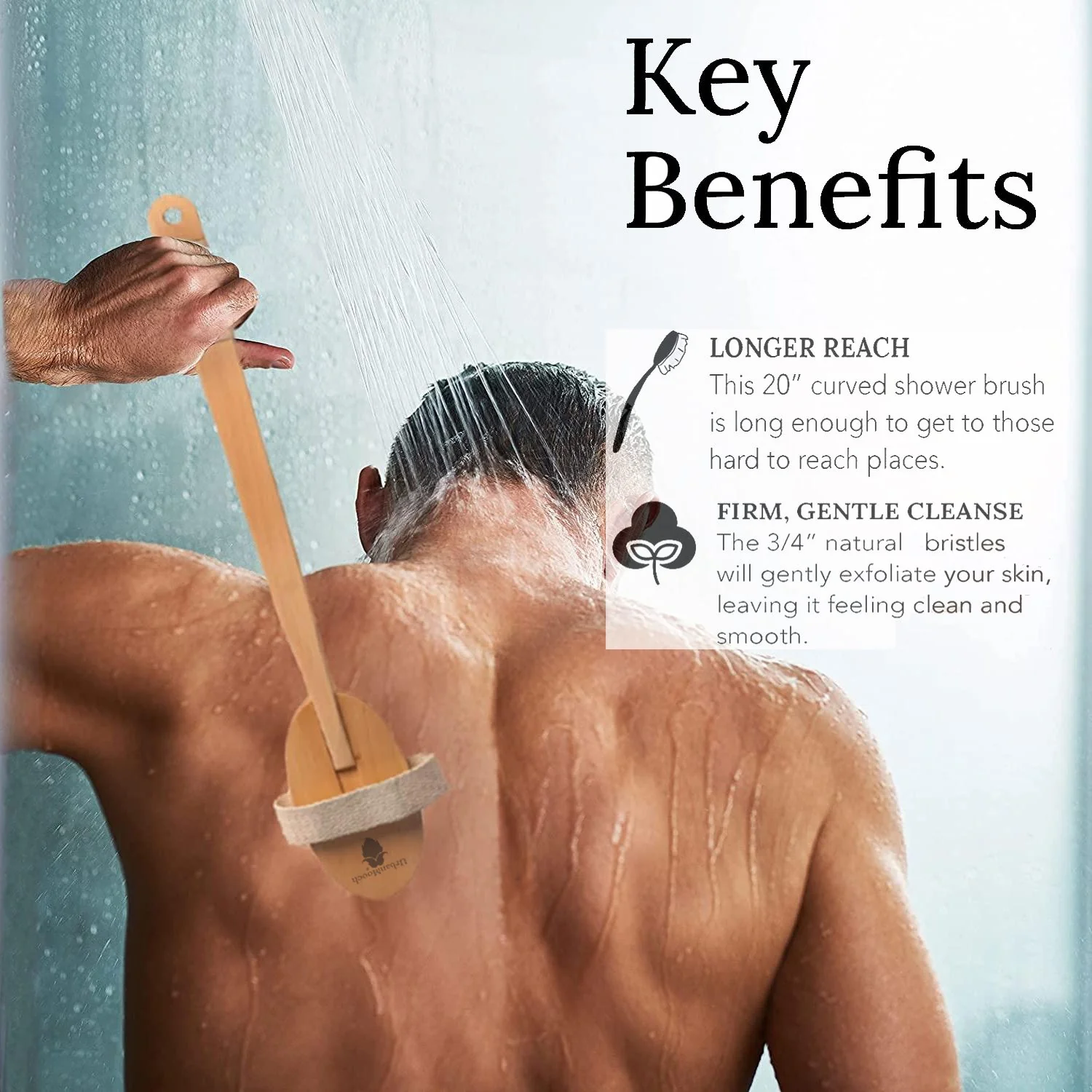 Long-Handle Wooden Bath Brush - Image 4
