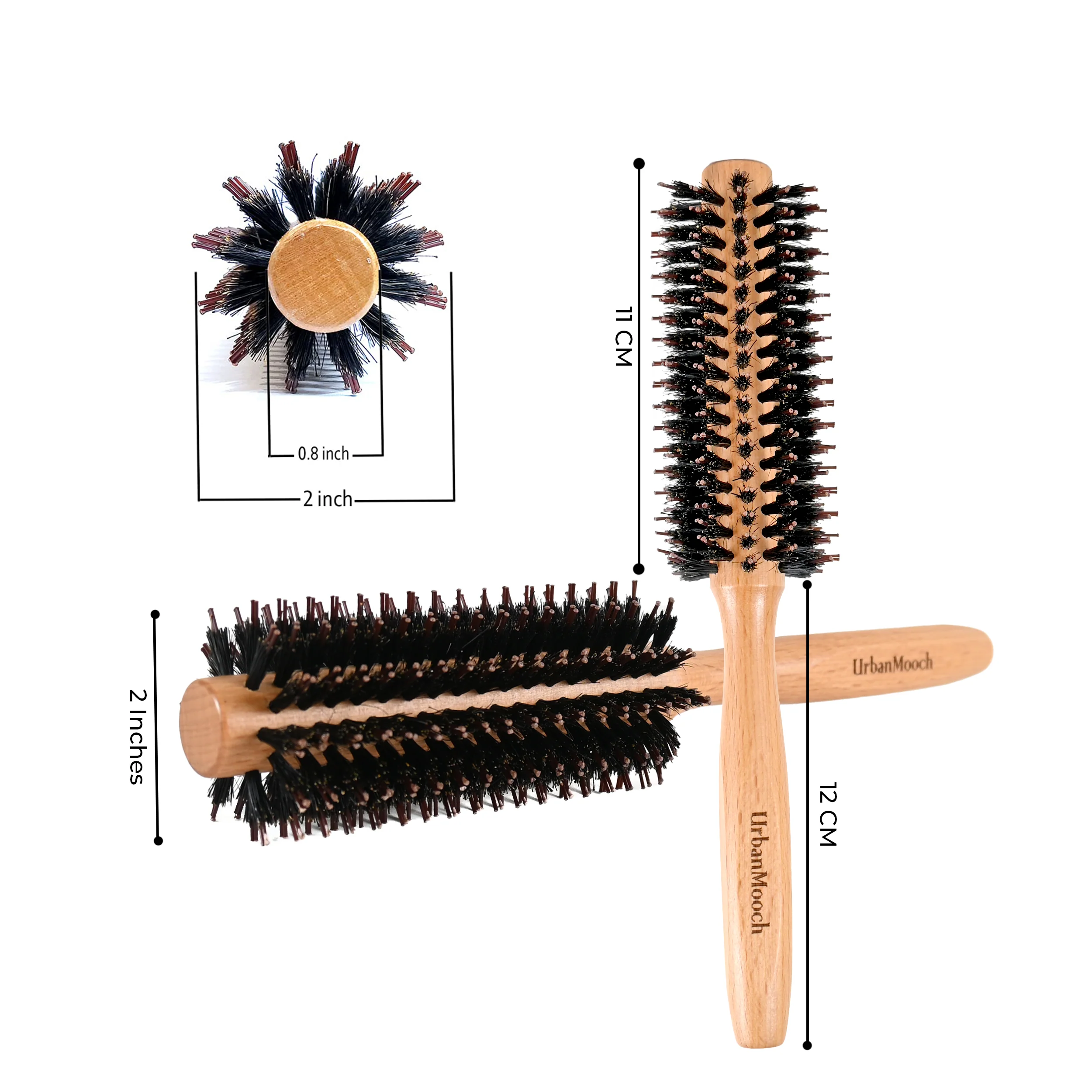UrbanMooch 2 in 1 Hair Styling Set for Men | Gifts for Men | Hair Volume Powder Wax (15g) with Round Hair Brush - Image 4